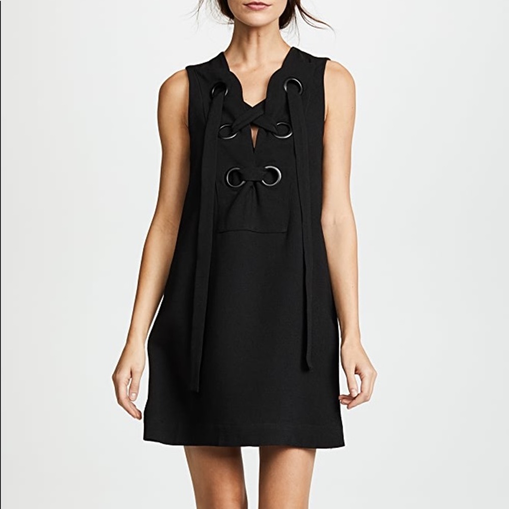 NWT English Factory Black Eyelet Shift Dress